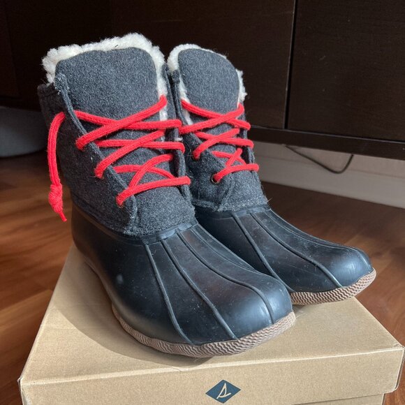 Sperry x J.Crew Wool/Sheepskin Saltwater Duck Boot - Picture 1 of 9